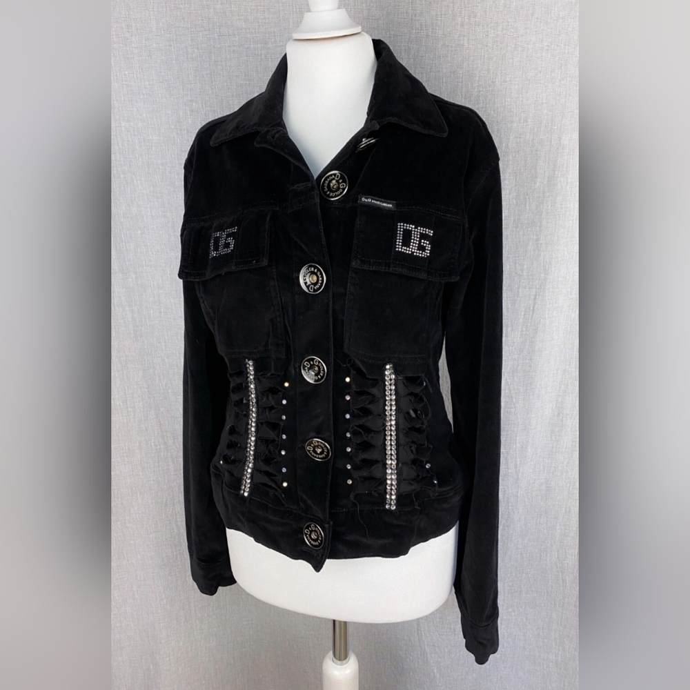 RARE Dolce & Gabanna Vintage Velvet Embellished Jacket